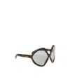 Prada Polygon-shaped Acetate Sunglasses In Black