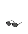 Prada Pr B56s Oval Steel Sunglasses In Black