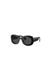 Prada Dark Grey Oval Ladies Sunglasses Pr A13s 1ab5s0 54 In Black