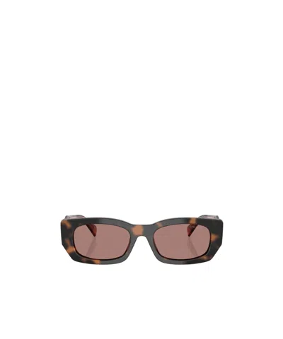 Prada Full Frame Sunglasses In Brown