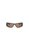 Prada Symbole Rectangular-frame Sunglasses In Gray