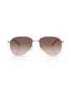 Prada Pr B57s Aviator Steel Sunglasses In Brown