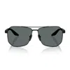 Prada Linea Rossa 62mm Polarized Pilot Sunglasses In Gray