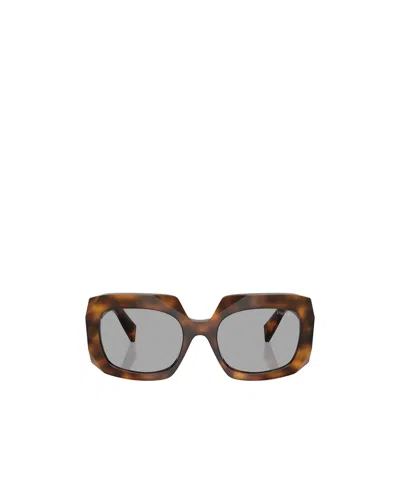 Prada Full Frame Sunglasses In Brown