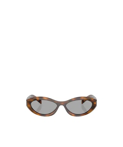 Prada Full Frame Sunglasses In Brown