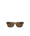 Prada Sonnenbrille Mit Metall-schild In Green