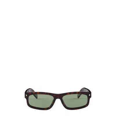 Prada Full Frame Sunglasses In Green