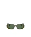 Prada Runway 49mm Rectangular Sunglasses In Green