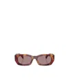 Prada Womens Brown B05s Square-shape Acetate Sunglasses In Nude