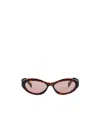 Prada Womens Brown Pr 26zs Oval-frame Acetate Sunglasses In Nude