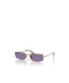 Prada 0pr A60s Rectangular Frame Sunglasses In Purple