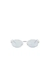 Prada Sunglasses With The Iconic Metal Plaque In Silver