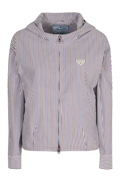 Prada Full Zip Jacket In Blue