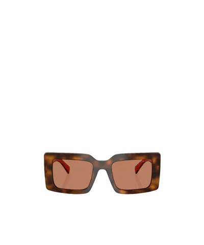 Prada Full-rim Sunglasses In Brown