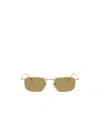 Prada Rectangle-frame Sunglasses In Gold