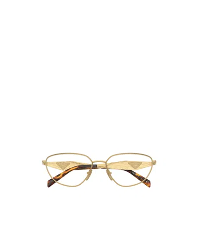 Prada Full-rimmed Plano Lenses In Gold