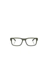 Prada Linea Rossa 52mm Rectangular Optical Glasses In Green
