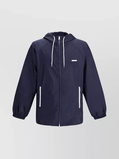 Prada Functional Re-nylon Hooded Jacket In Blue