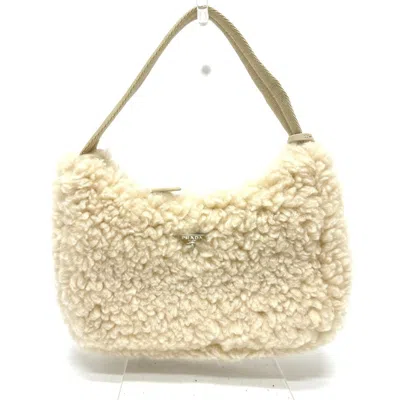 Pre-owned Prada Fur Handbag Shoulder Bag () In Sand