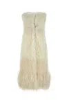Prada Pelliccia Smanicata Avorio Donna In White