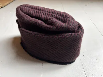 Pre-owned Prada Fw05 Wool Hat Medium In Brown