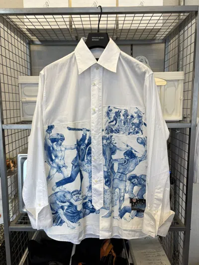 Pre-owned Prada Fw2016 Important Ones Long Sleeves Shirt In White