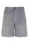 Prada Grey Cotton Shorts In Gray