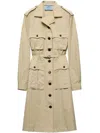 Prada Blusenkleid Aus Popeline In Neutrals