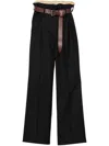 Prada Wool Tailored Trousers In Black