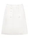 Prada Gabardine Skirt In White