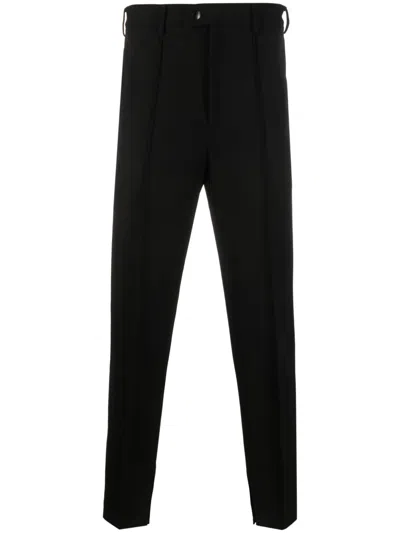 Prada Seam-detail Slim-fit Trousers In Black