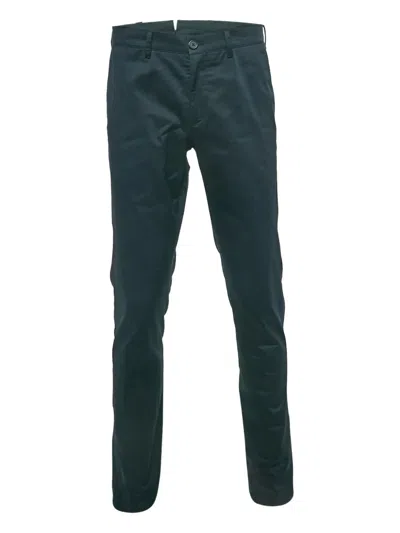 Pre-owned Prada Gabardine Trousers In Blue