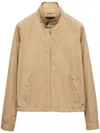 Prada Cotton-blend Jacket In Neutrals