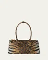 Prada Galleria Animal-print Leather Shoulder Bag