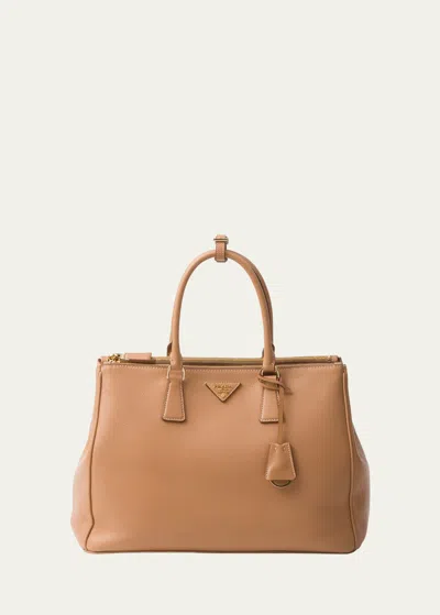 PRADA GALLERIA LARGE GRAIN LEATHER TOP-HANDLE BAG