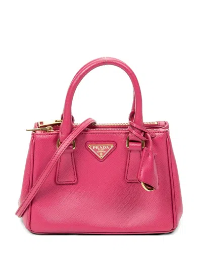 Pre-owned Prada Galleria Handbag In Pink