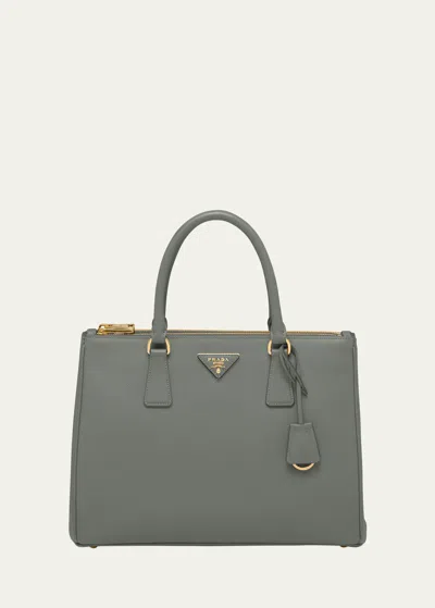Prada Galleria Large Leather Top-handle Bag In F0480 Ardesia