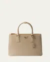 Prada Galleria Large Leather Top-handle Bag In Brown