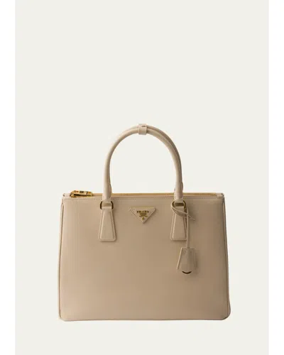 Prada Galleria Large Leather Top-handle Bag In Neutral