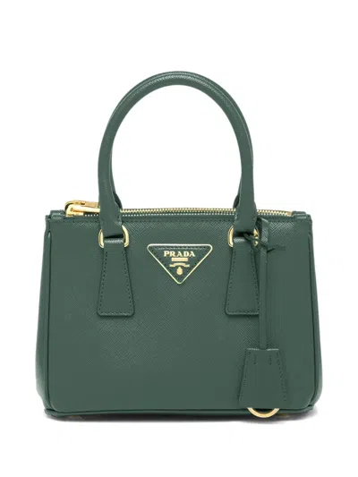 Prada Galleria Leather Mini Bag In Grün
