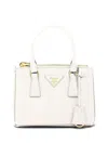 Prada Galleria Leather Mini Bag In White