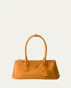 Prada Medium Leather Galleria Top-handle Bag In Orange
