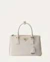 Prada Galleria Medium Leather Top-handle Bag In Neutral
