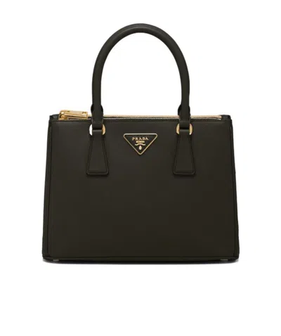 Prada Medium  Galleria Saffiano Leather Bag In Black
