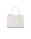Prada Medium  Galleria Saffiano Leather Bag In White
