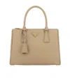 Prada Galleria Medium Saffiano Leather Handbag In Nude