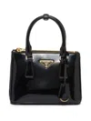 Prada Galleria Mini In Patent Leather Bags In Black