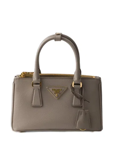 Prada Galleria Mini Saffiano Leather Bag In Blue