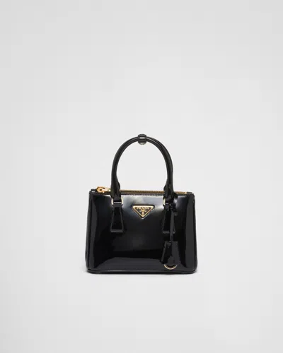 PRADA PRADA GALLERIA PATENT LEATHER MINI BAG