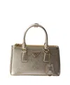 Prada Galleria Patent Saffiano Leather Mini-bag In Multi